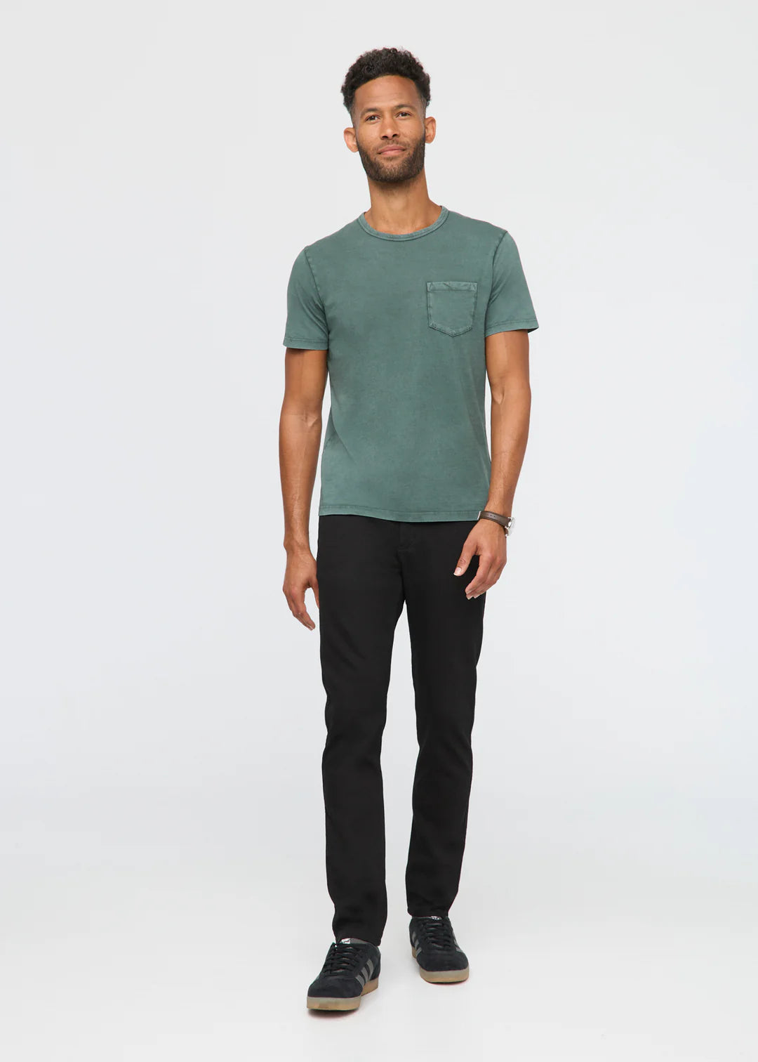 BLACK NARROW-FIT JEANS - MENS