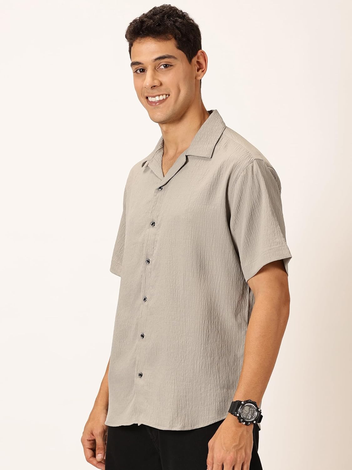 TEXTURED CUBAN COLLAR SHIRTS
