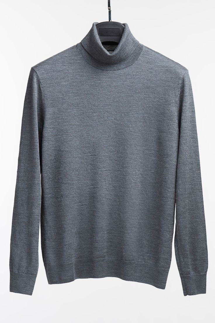 BLACK TURTLE NECK TOP - UNISEX