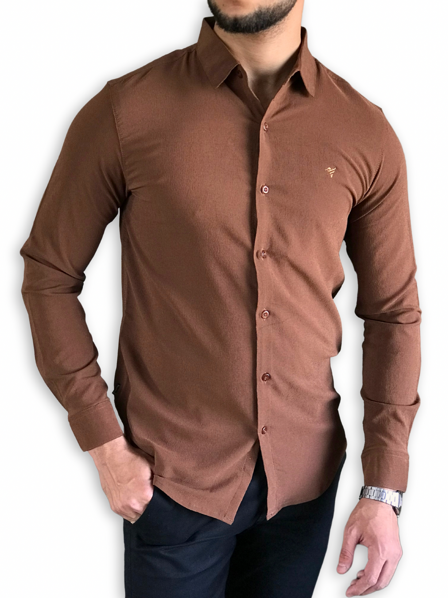 LYCRA TEXTURED CASUAL SHIRT