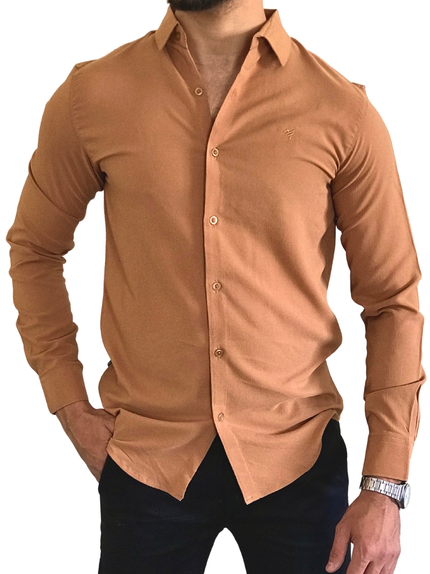 LYCRA TEXTURED CASUAL SHIRT
