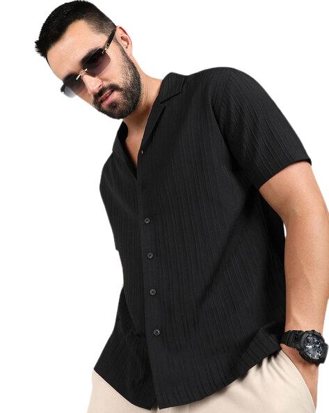 TEXTURED CUBAN COLLAR SHIRTS
