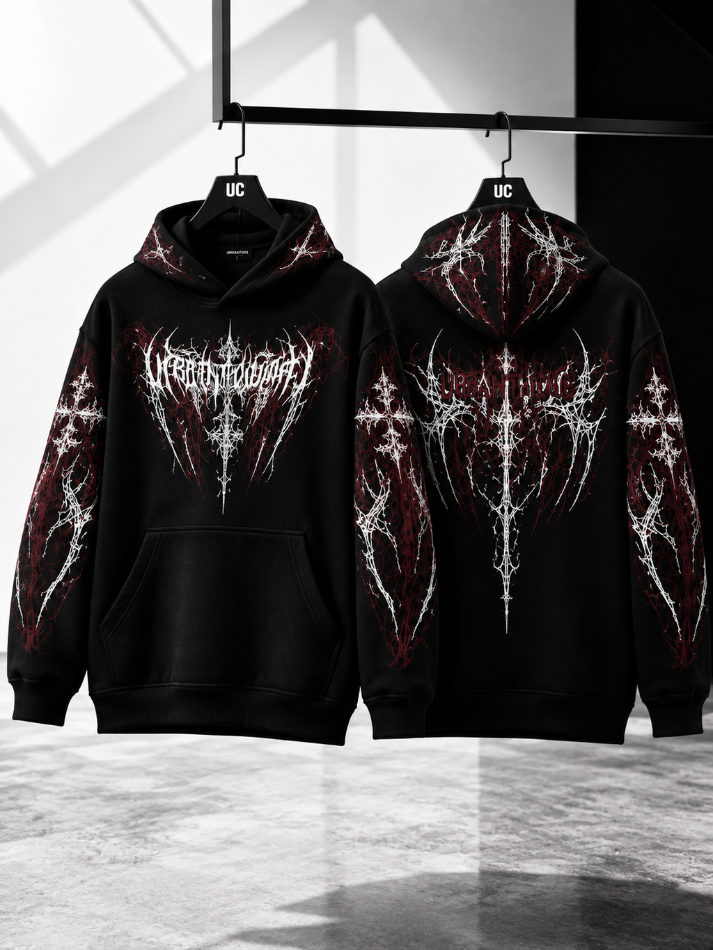 APEX // FROSTLINE - RED VEIN HOODIE