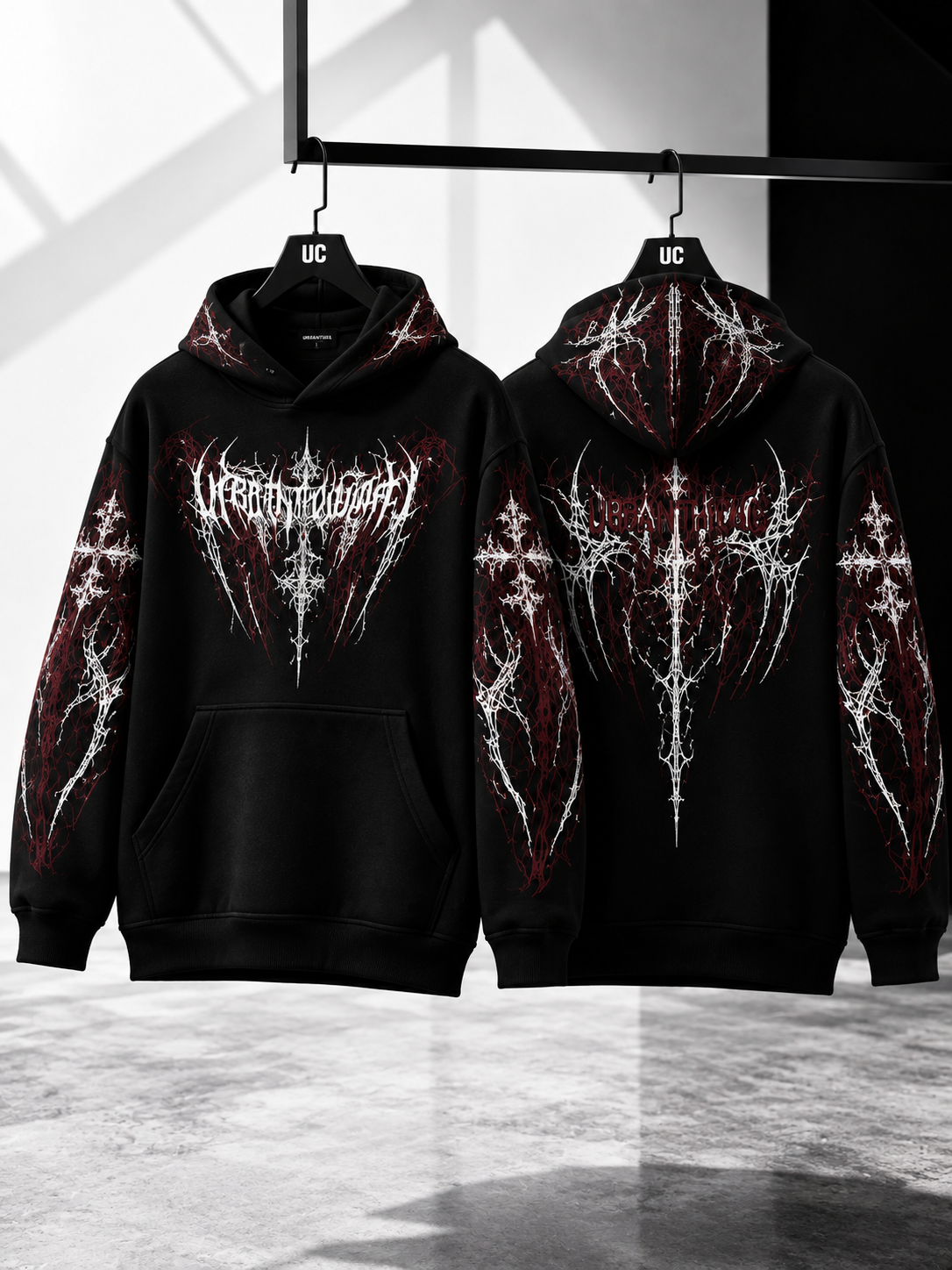 APEX // FROSTLINE - RED VEIN HOODIE