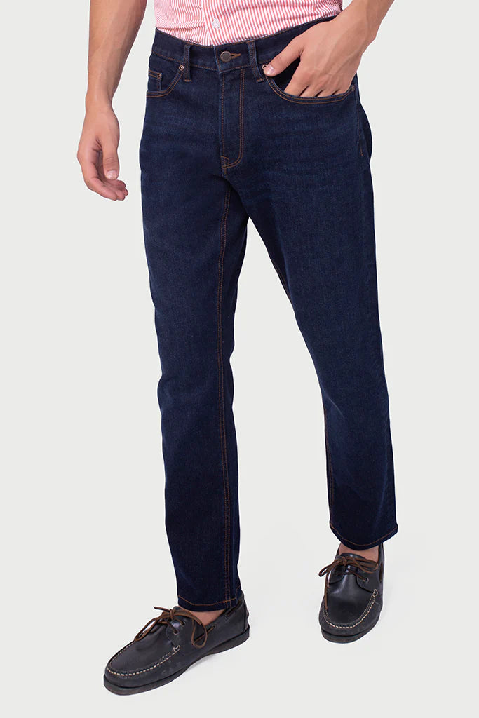 NAVY BLUE NARROW FIT JEANS - MENS
