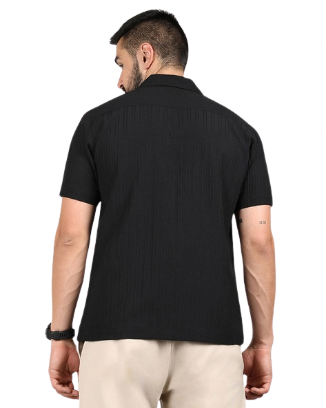 TEXTURED CUBAN COLLAR SHIRTS