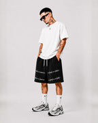 HEAT WAVE  SHORTS - BARBED WIRE - BLACK