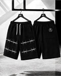 HEAT WAVE  SHORTS - BARBED WIRE - BLACK
