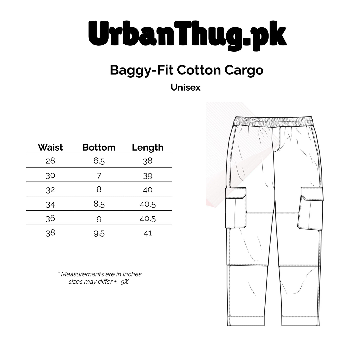 BAGGY-FIT UNISEX COTTON CARGO