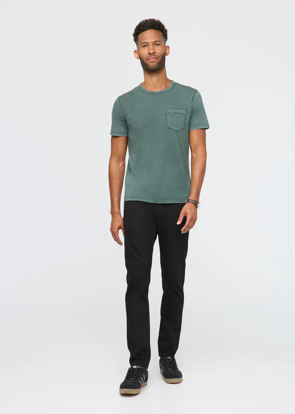 BLACK NARROW-FIT JEANS - MENS