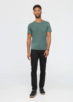 BLACK NARROW-FIT JEANS - MENS