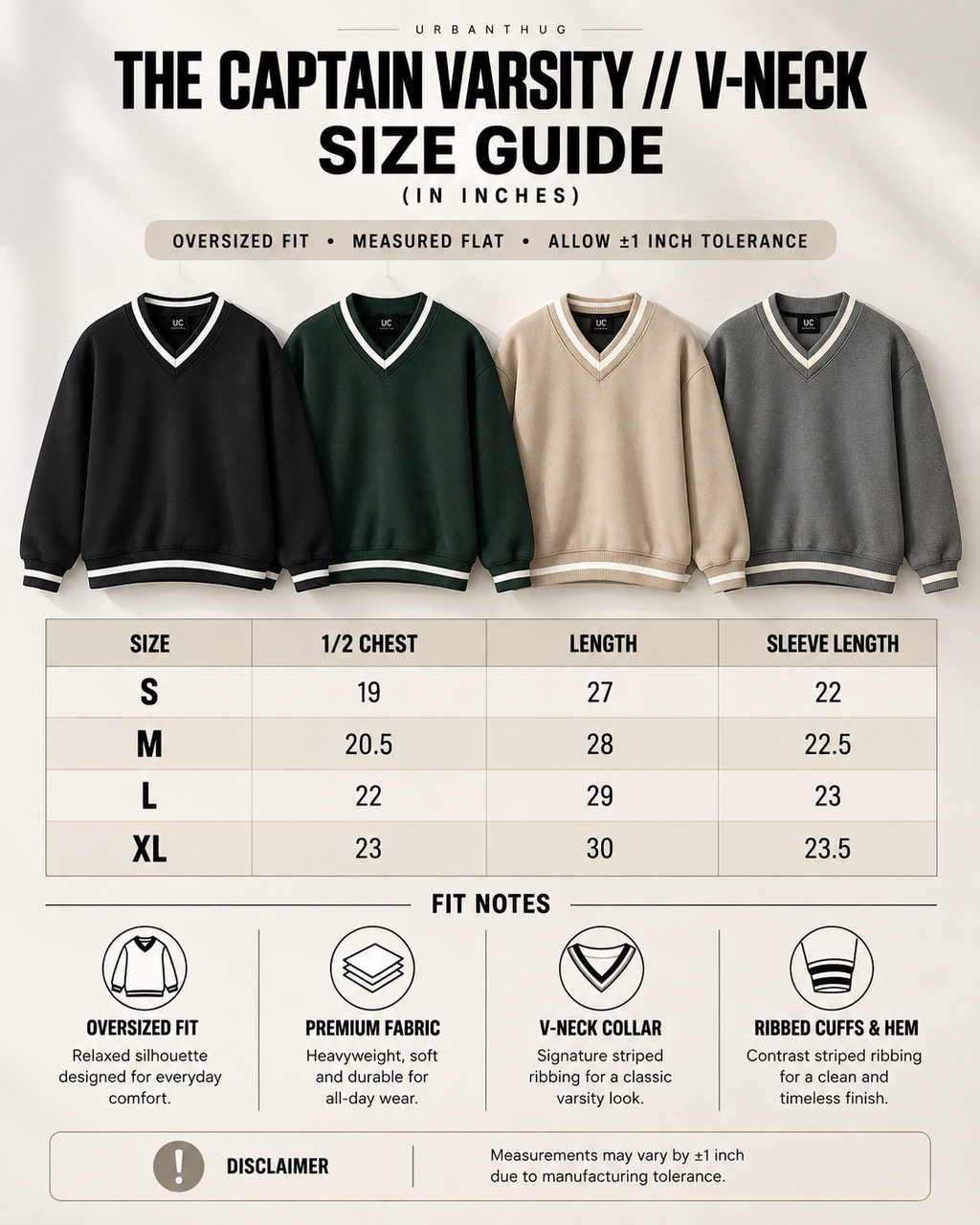 THE CAPTAIN VARSITY // V-NECK