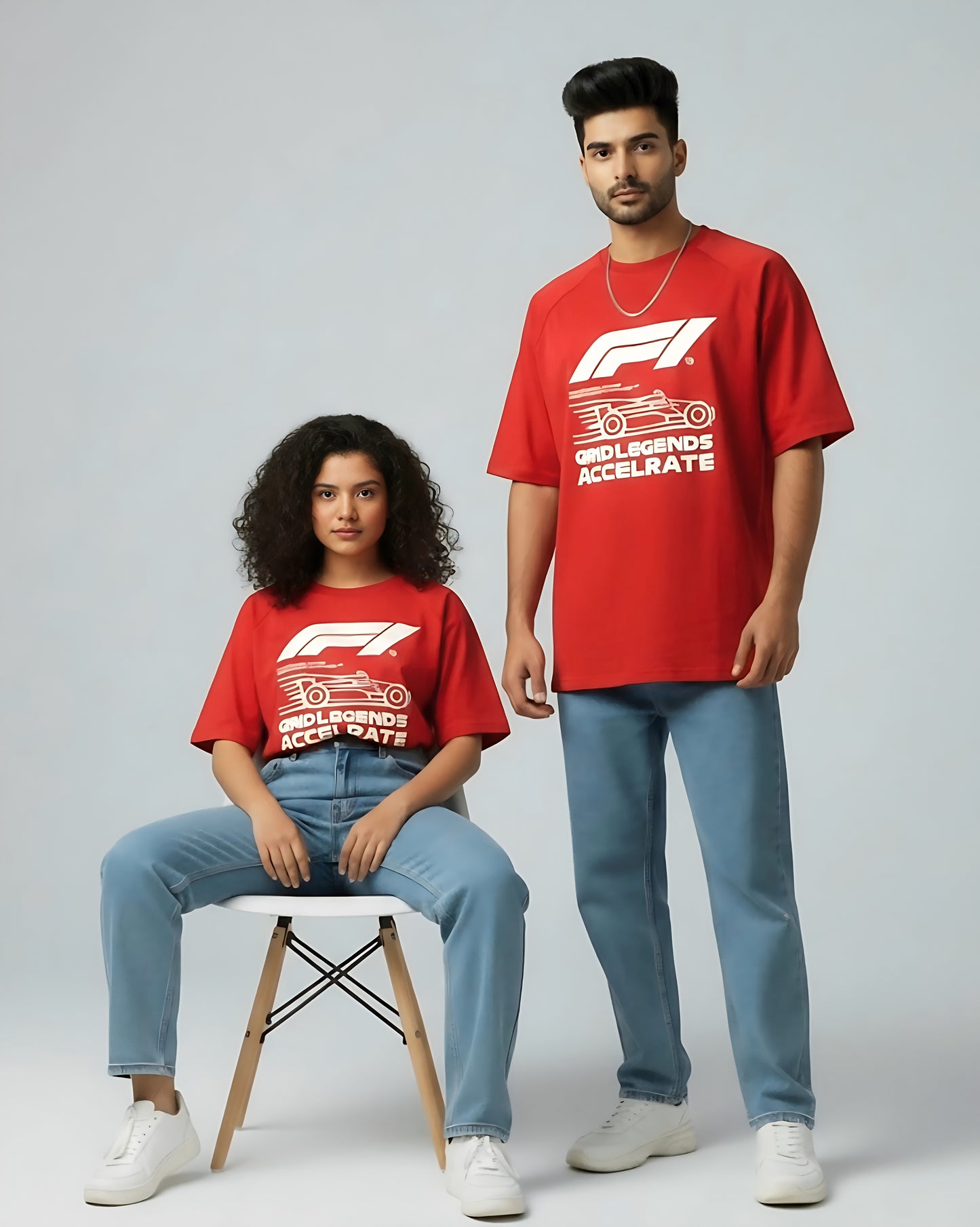 F1 RED LINE UNISEX OVERSIZE TSHIRT