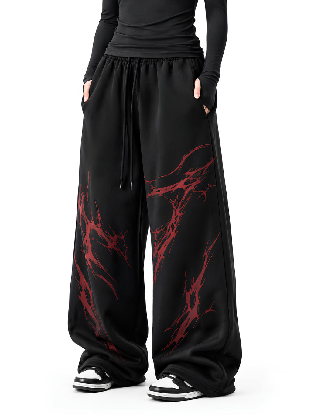 APEX WIDE-LEG TROUSER // INFERNO VEIN