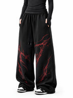 APEX WIDE-LEG TROUSER // INFERNO VEIN