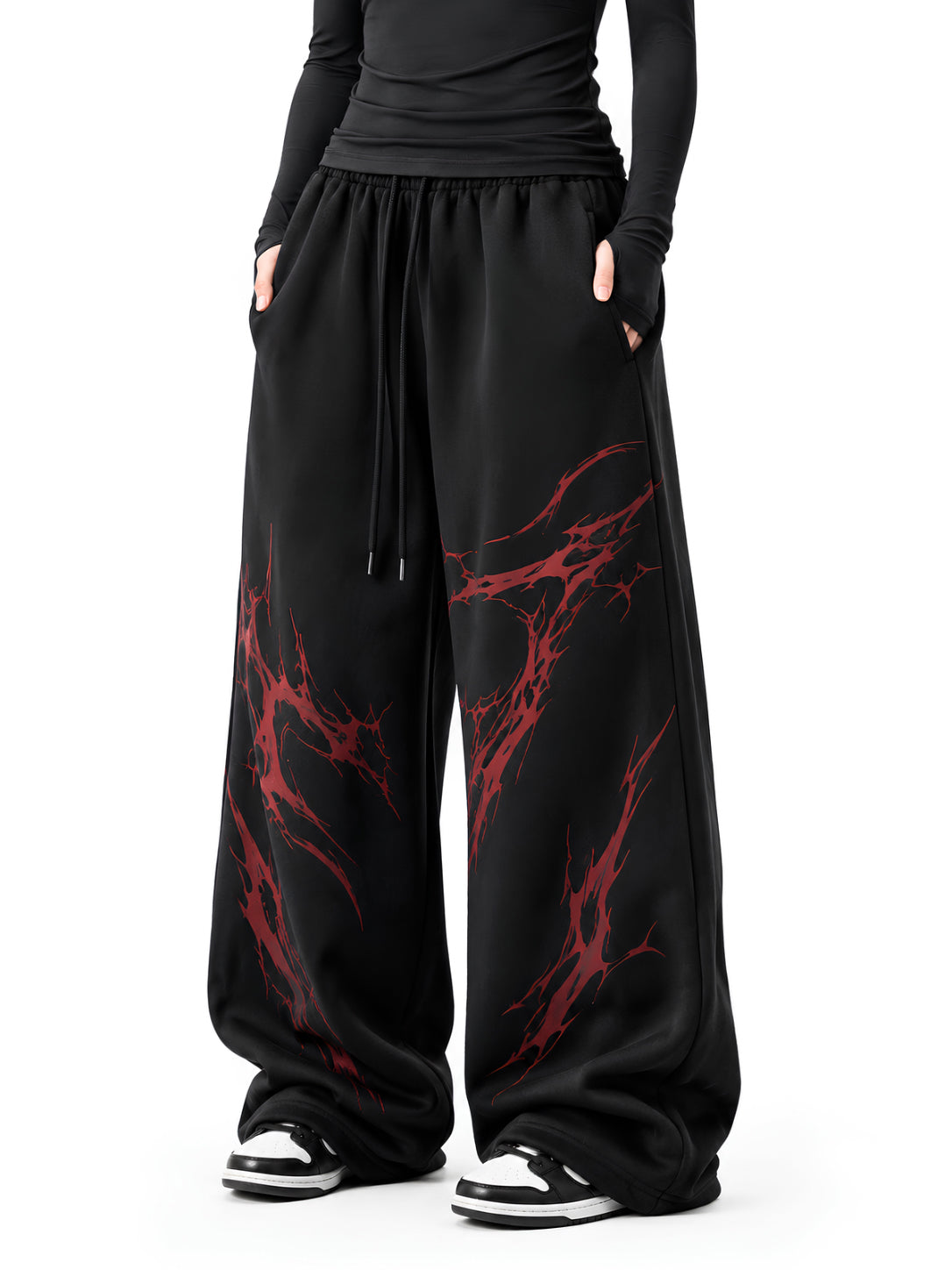 APEX WIDE-LEG TROUSER // INFERNO VEIN