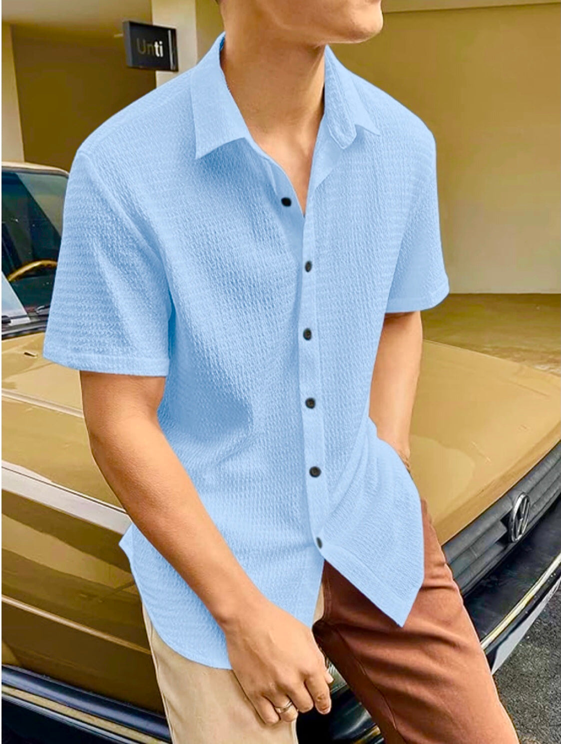 TEXTURED CUBAN COLLAR SHIRTS