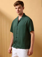 TEXTURED CUBAN COLLAR SHIRTS