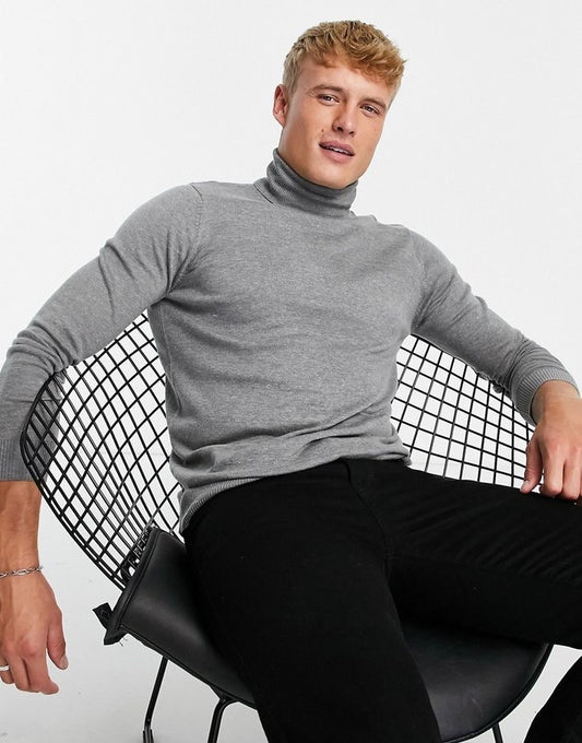 GREY TURTLE NECK TOP - UNISEX