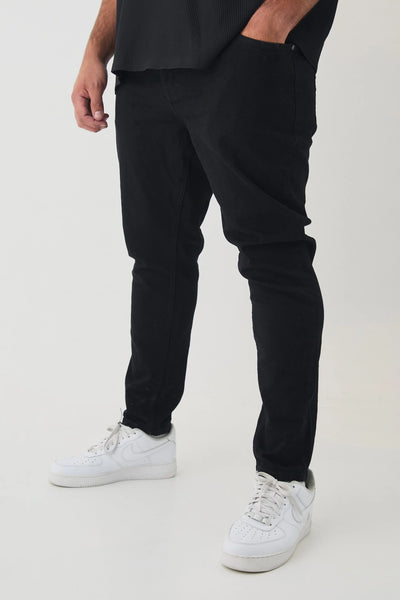 BLACK STRETCH NARROW FIT JEANS