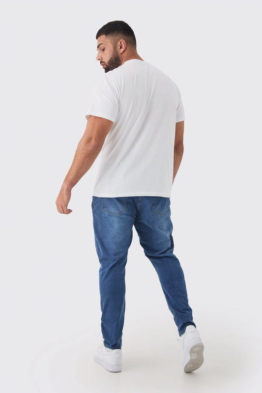 MID BLUE NARROW FIT JEANS