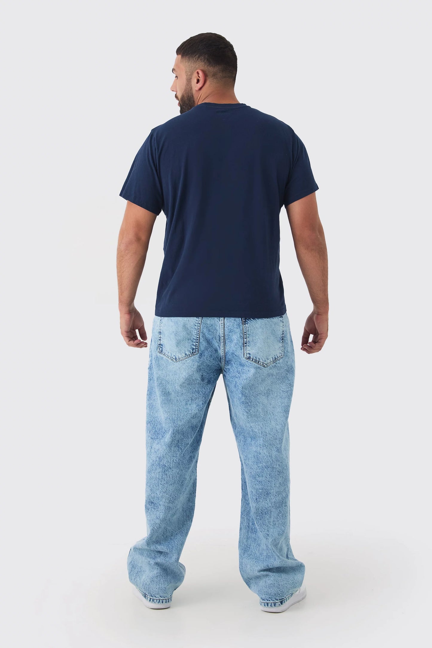 VINTAGE BAGGY STRAIGHT-FIT JEANS - LIGHT BLUE