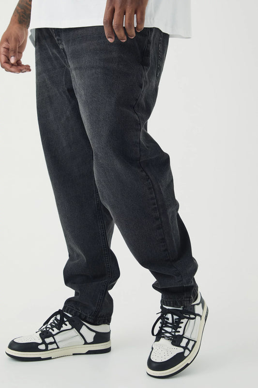 VINTAGE BAGGY STRAIGHT FIT JEANS - CHARCOAL