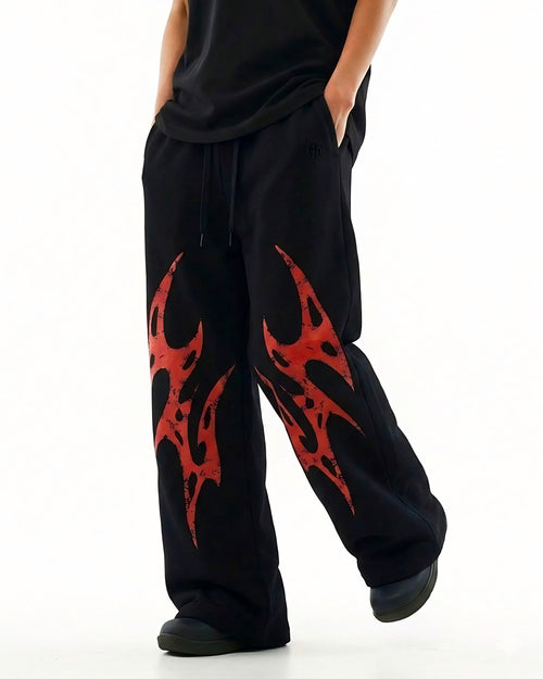 APEX WIDE-LEG TROUSER // BLOOD-THORN EDITION