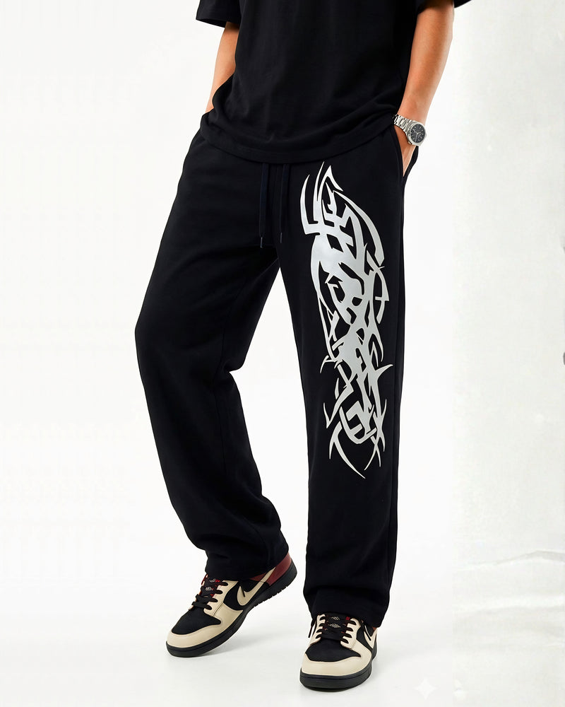 APEX WIDE-LEG TROUSER // CHROME-TRIBAL EDITION