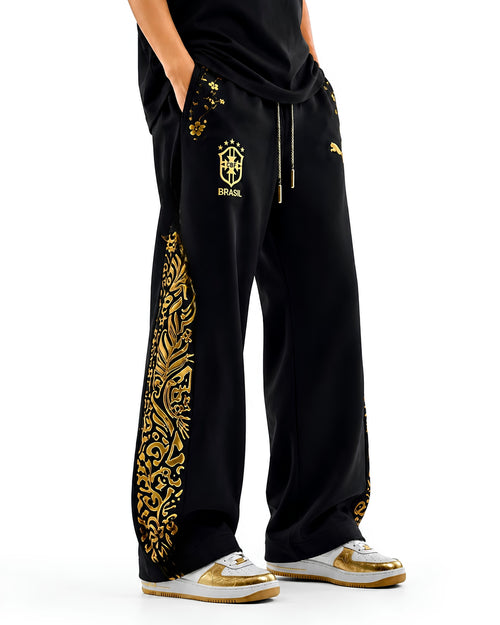 APEX WIDE-LEG TROUSER // BRAZIL GOLD EDITION