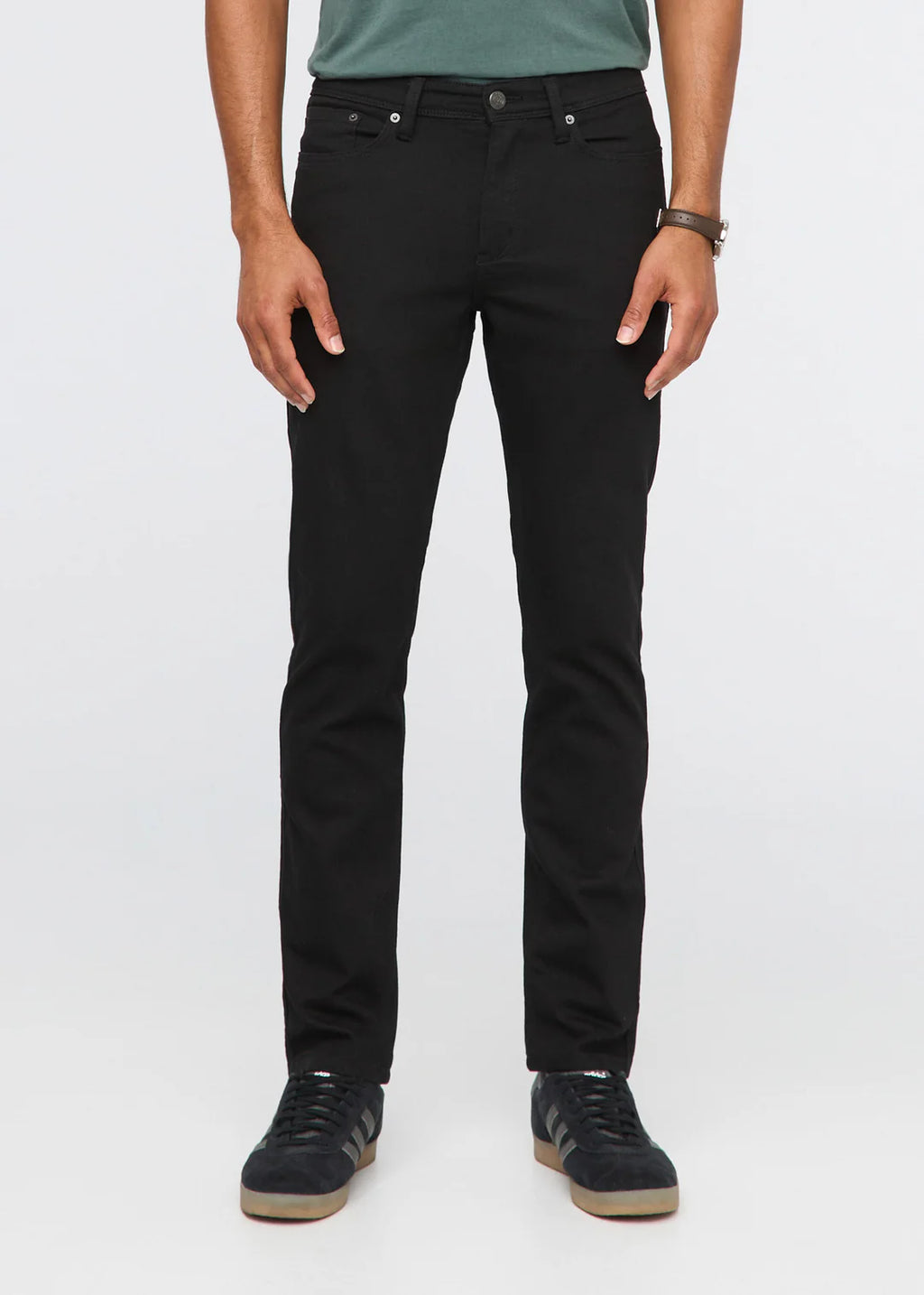 BLACK NARROW-FIT JEANS - MENS