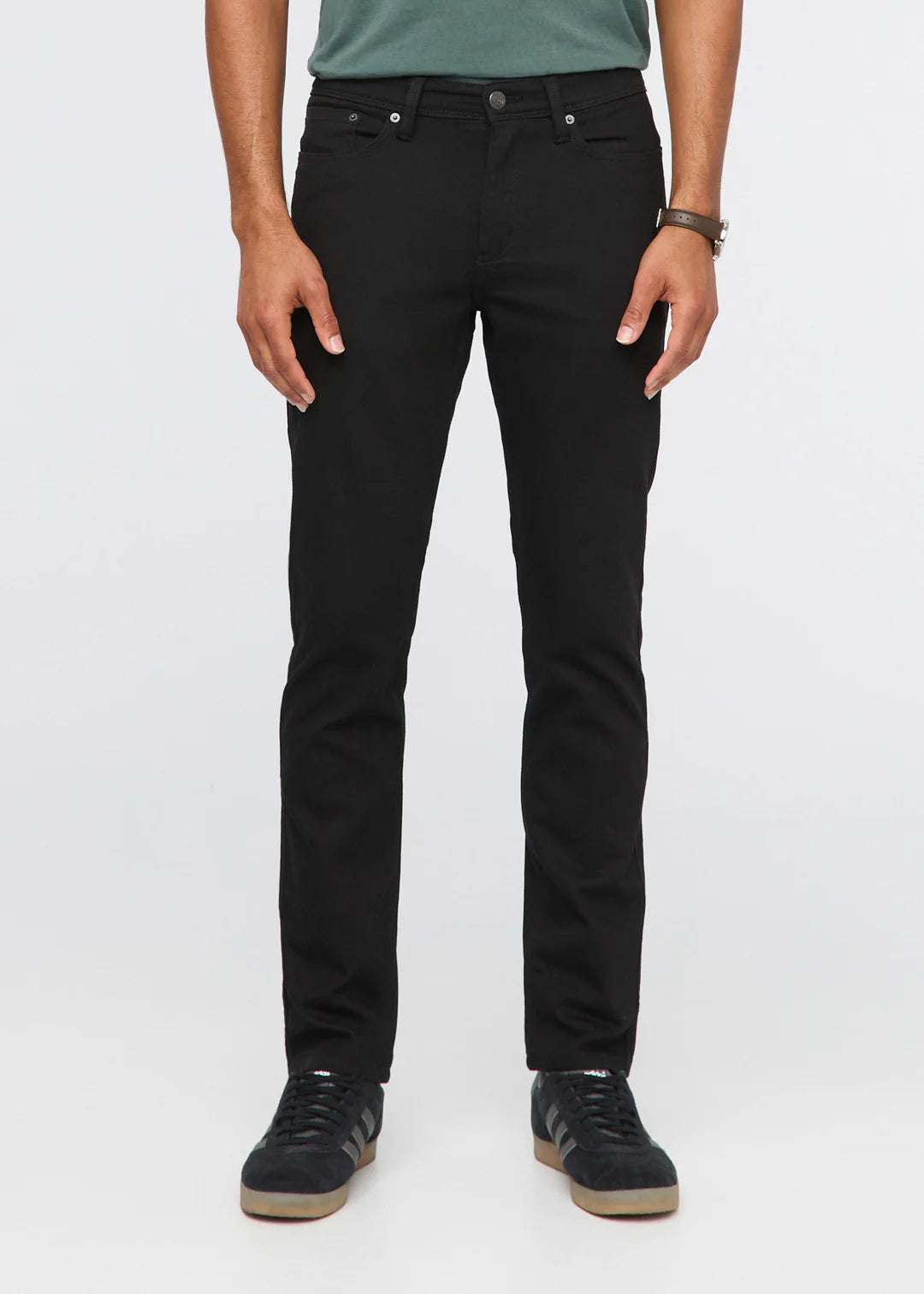 BLACK NARROW-FIT JEANS - MENS