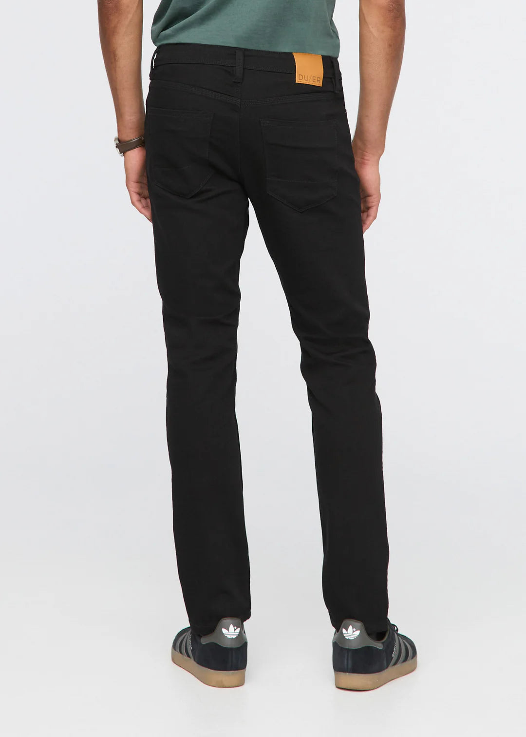 BLACK NARROW-FIT JEANS - MENS