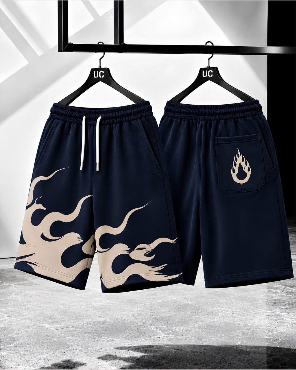 HEAT WAVE  SHORTS - SMOKE FLOW - NAVY