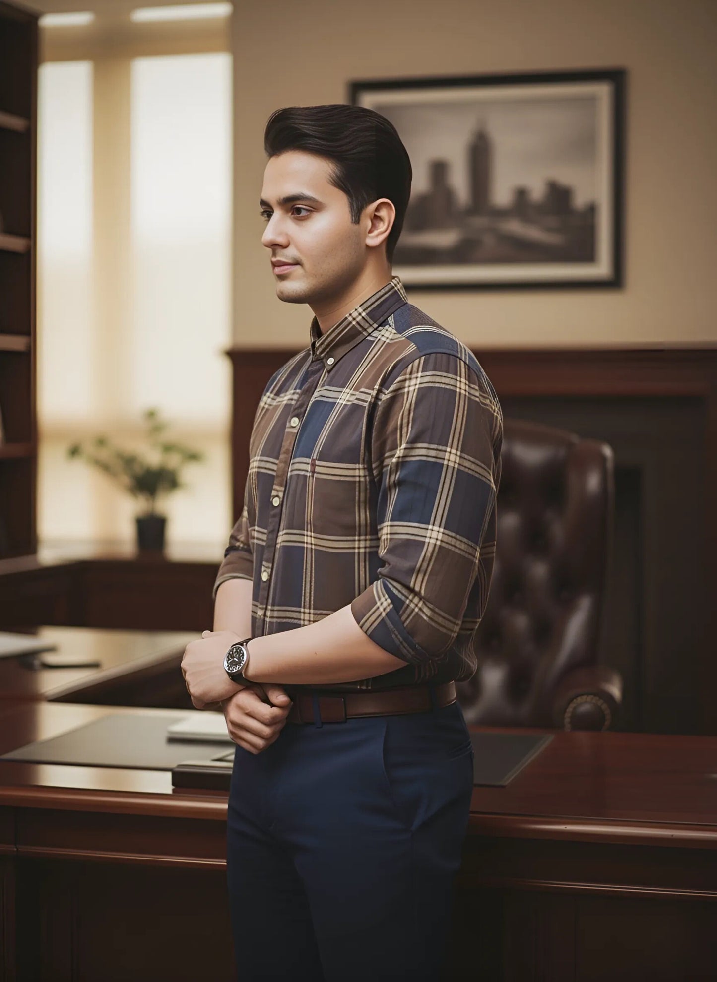 BROWN NOMAD CHECK SHIRT