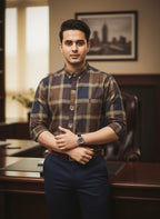 BROWN NOMAD CHECK SHIRT