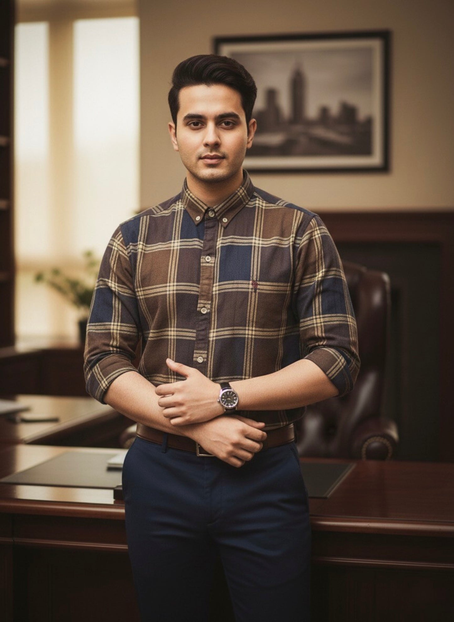 BROWN NOMAD CHECK SHIRT