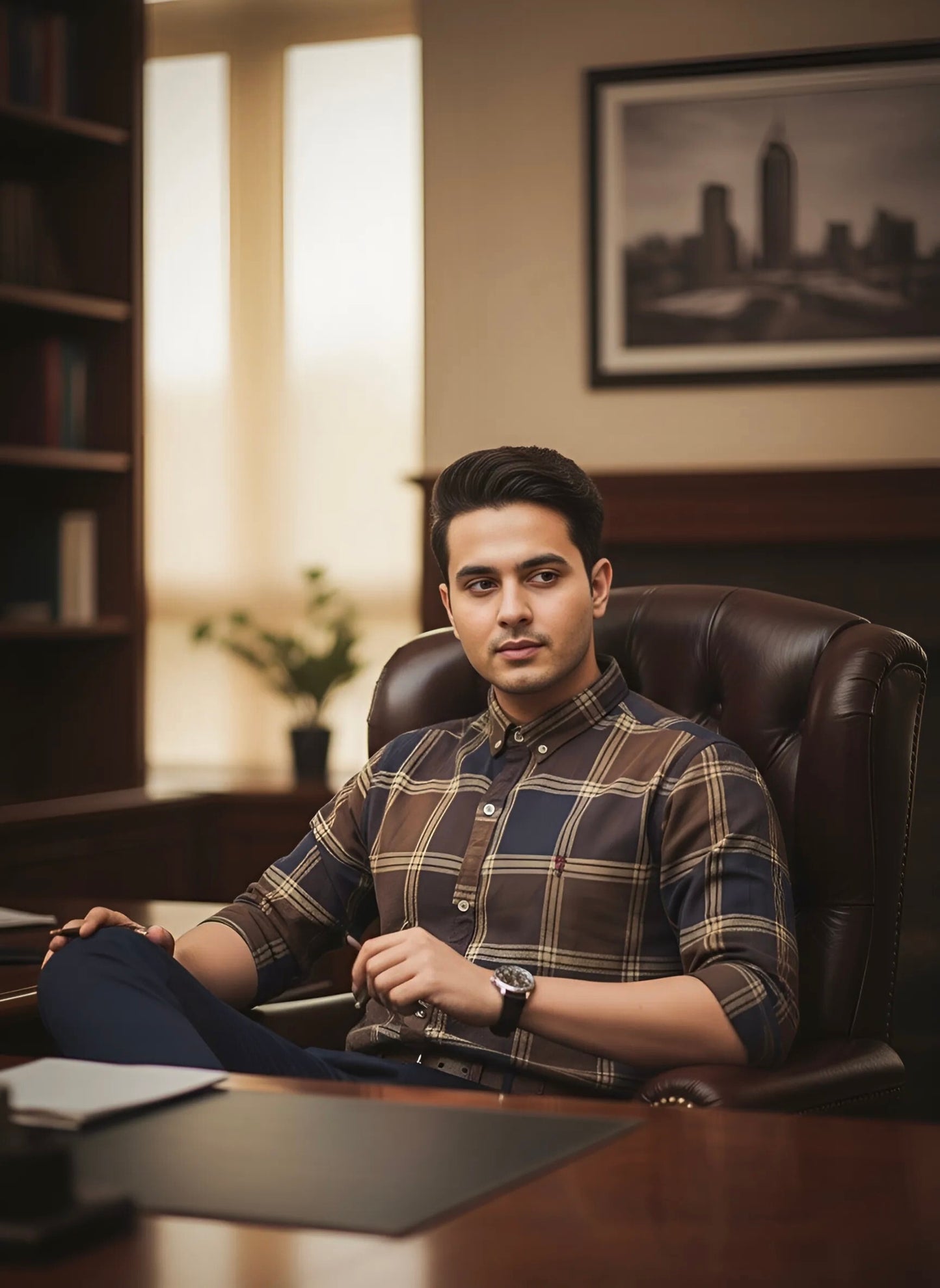 BROWN NOMAD CHECK SHIRT