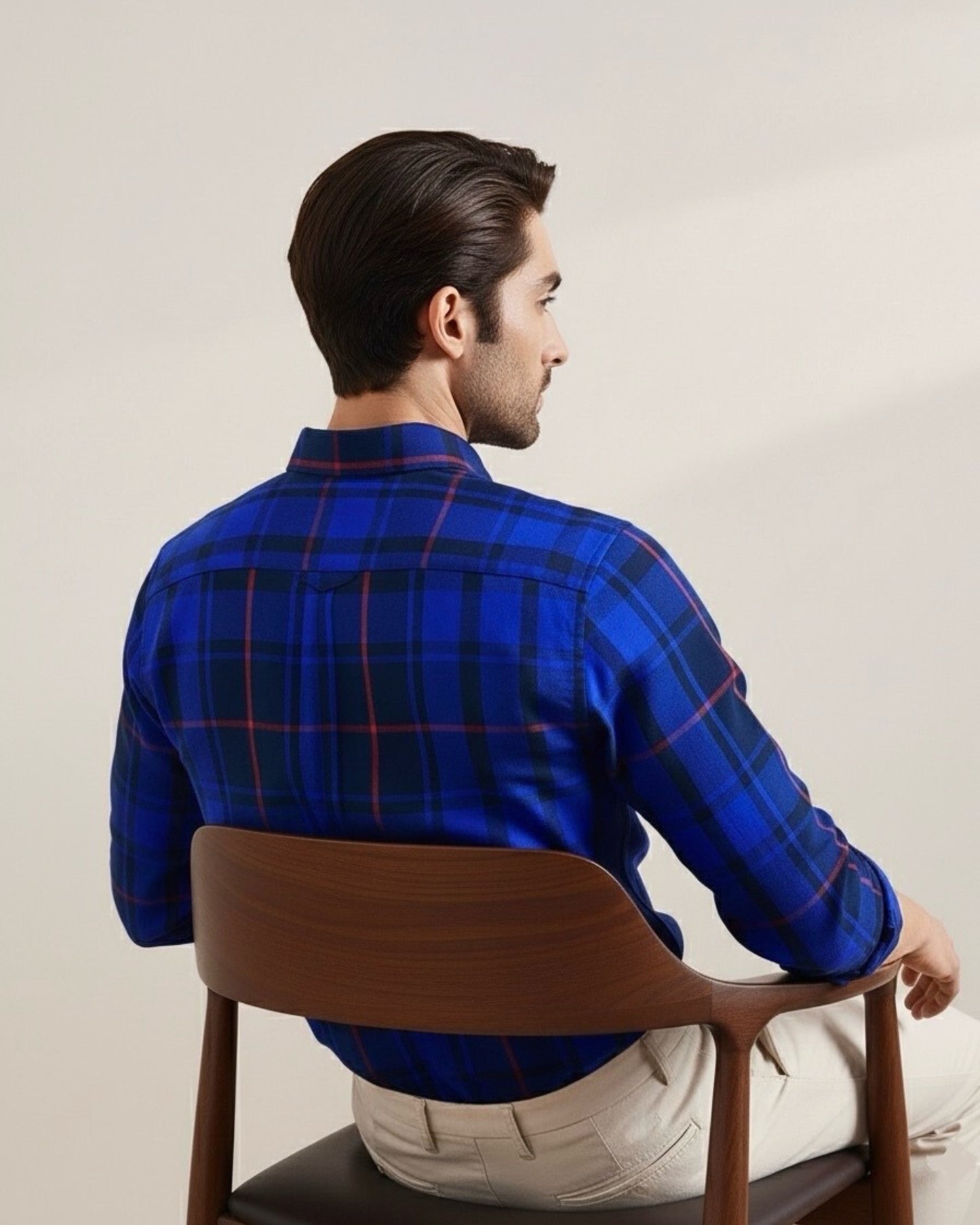 BLUE REDLINE GRID SHIRT