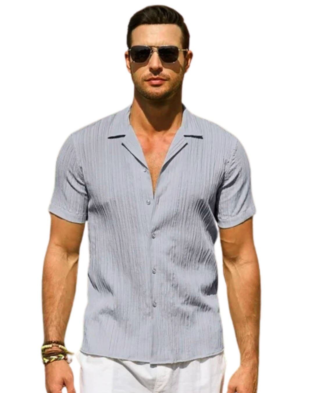 TEXTURED CUBAN COLLAR SHIRTS