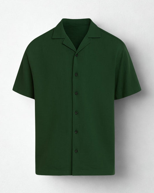 TEXTURED CUBAN COLLAR SHIRTS