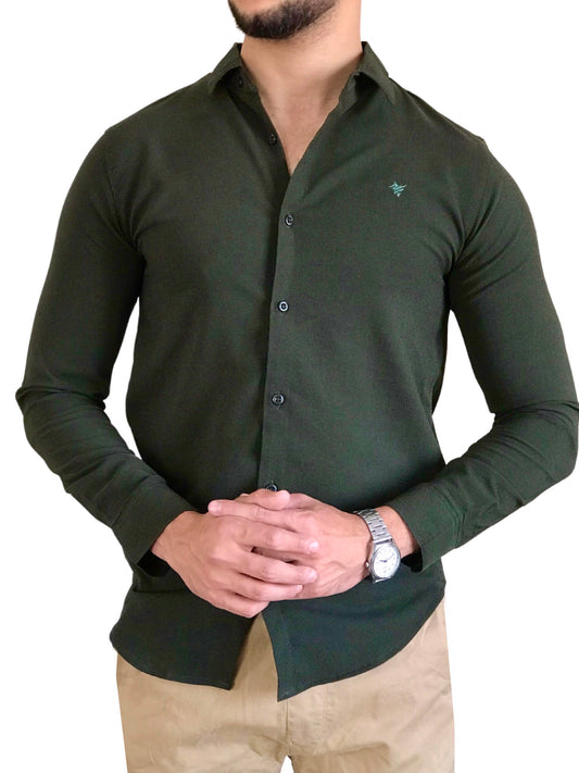 LYCRA TEXTURED CASUAL SHIRT