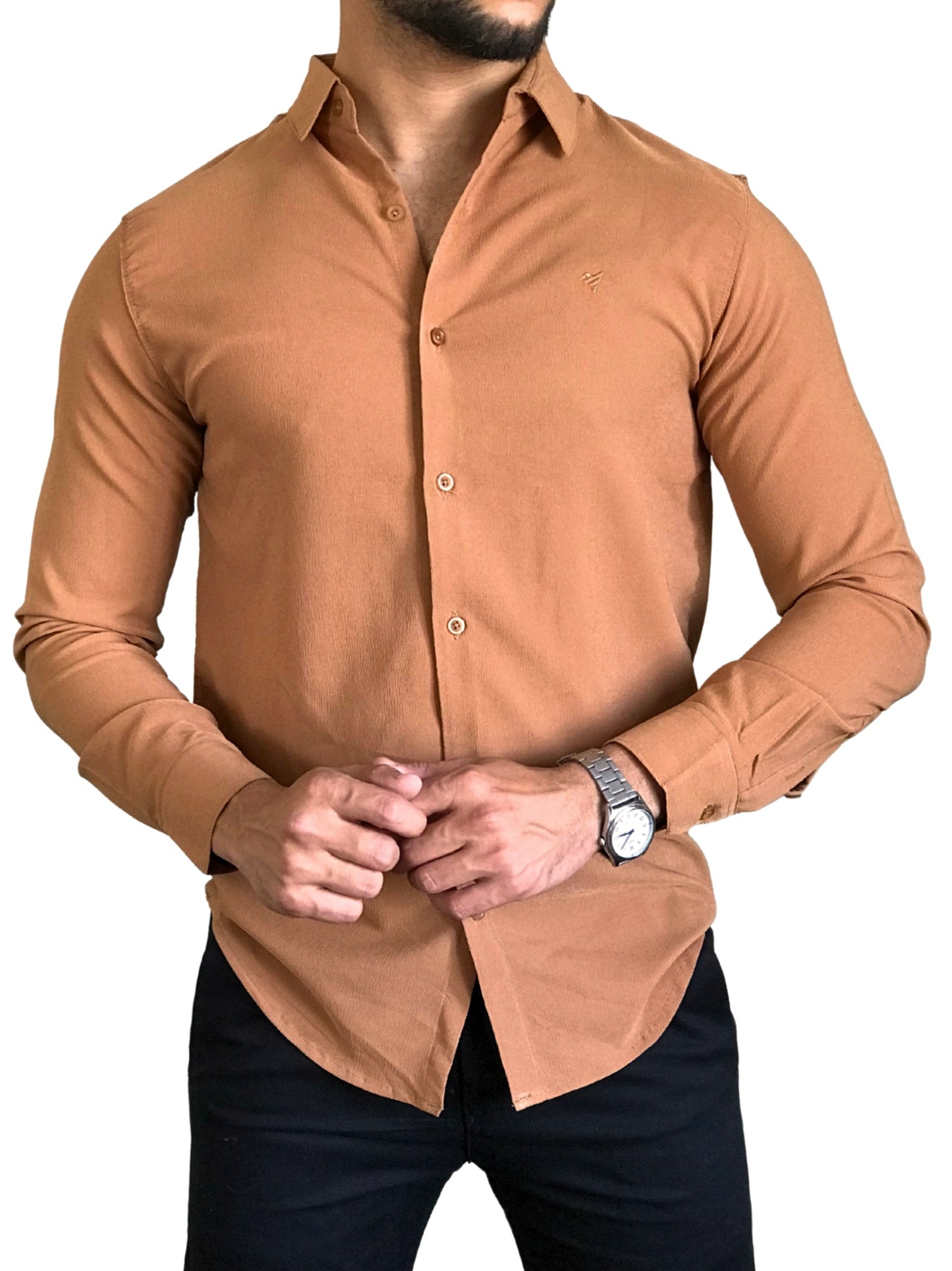 LYCRA TEXTURED CASUAL SHIRT