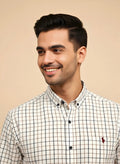 WHITE-EDGE CHECKERED SHIRT