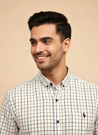 WHITE-EDGE CHECKERED SHIRT
