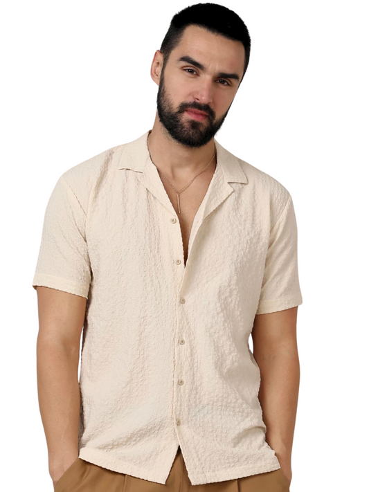 TEXTURED CUBAN COLLAR SHIRTS
