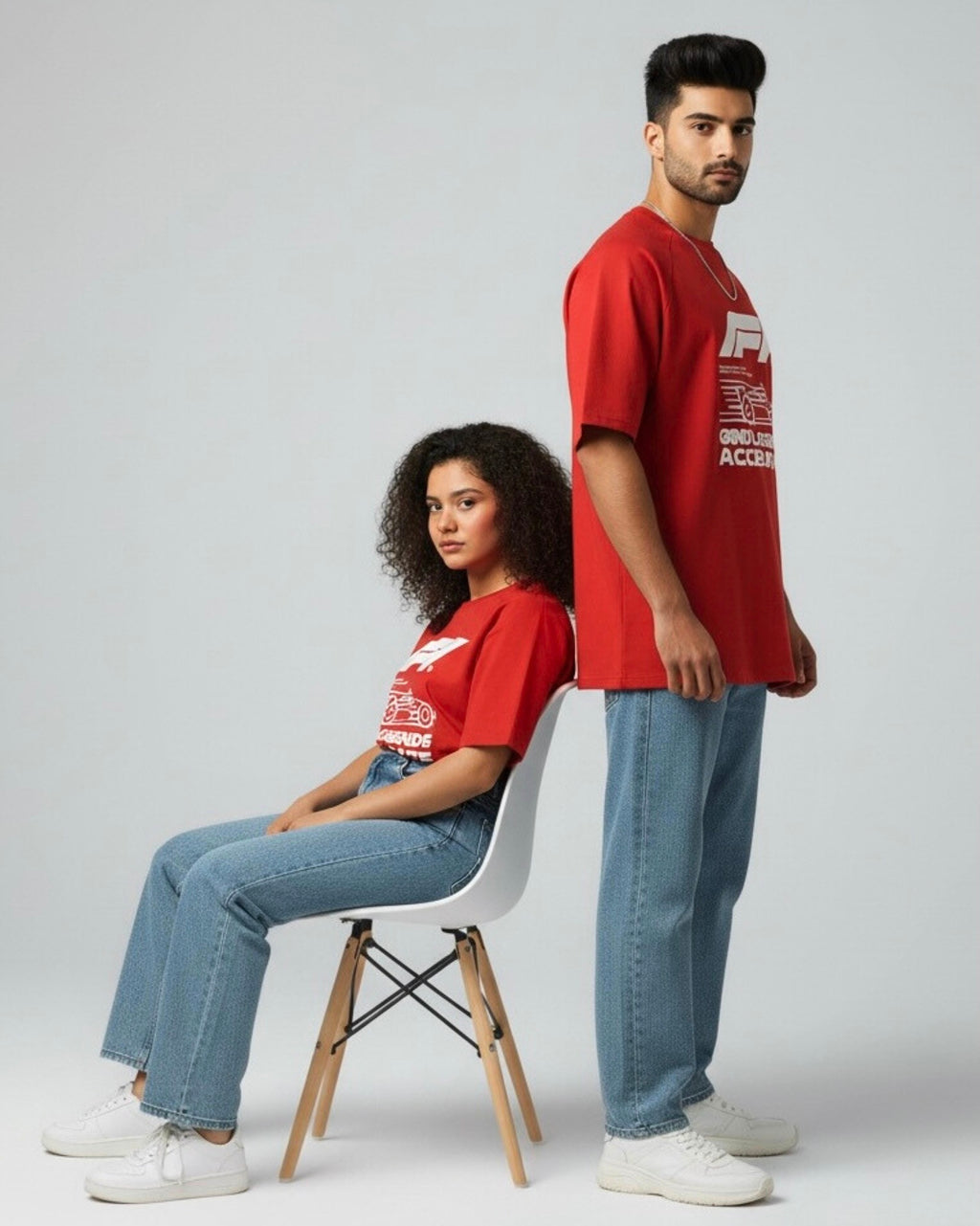 F1 RED LINE UNISEX OVERSIZE TSHIRT