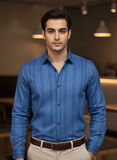 BLUE LINING CASUAL SHIRT
