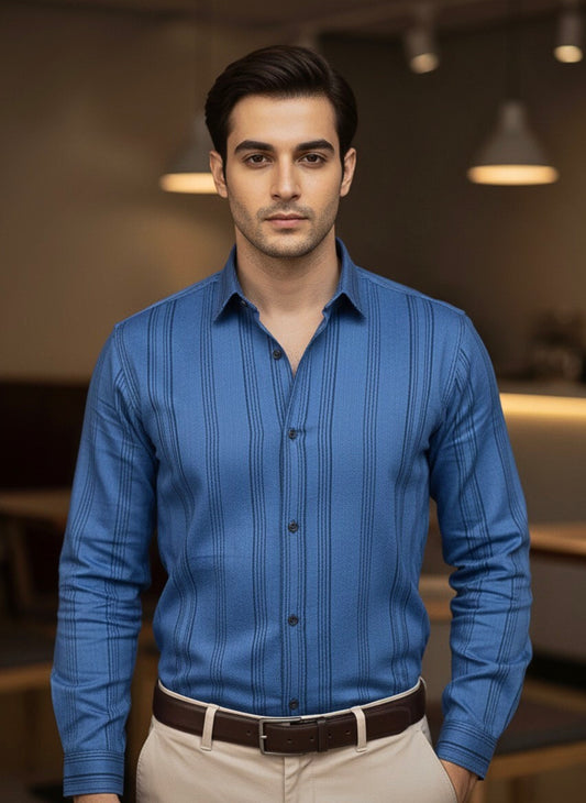 BLUE LINING CASUAL SHIRT