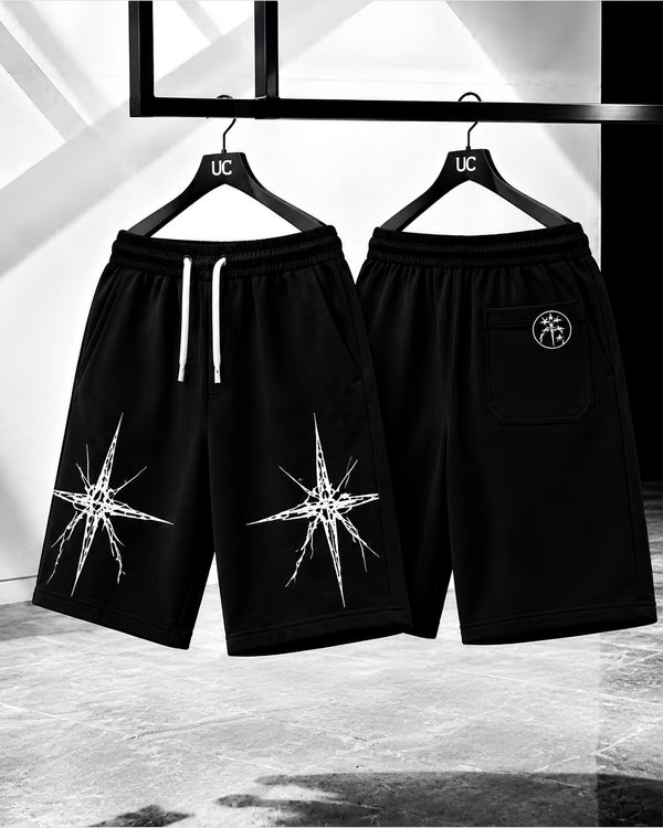 HEAT WAVE  SHORTS - WASTELAND STAR -BLACK